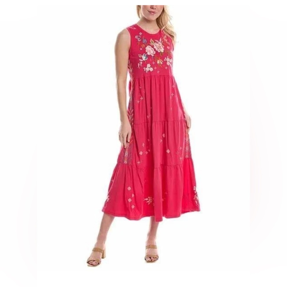 NWT Johnny Was size L Tiered Maxi Tank Dress